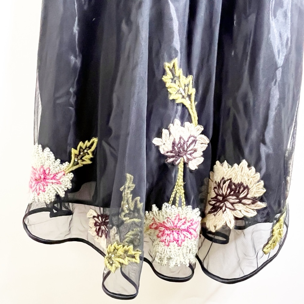 Betsey Johnson Dress vintage Y2K black applique tulle dress - Picture 9 of 16